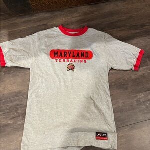 Maryland Terrapins - Pro Player Gray Shirt with Red and Black Logo